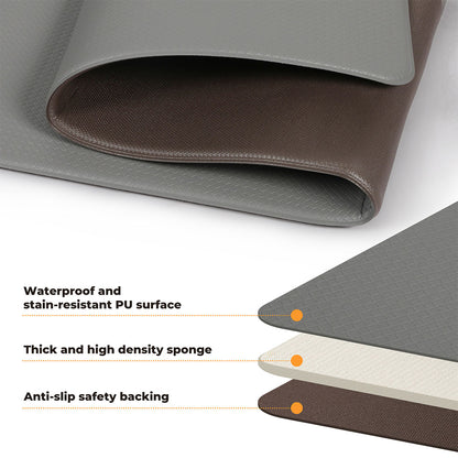 Marlow 2 Piece Kitchen Mat Runner Set Non-slip Washable Anti Fatigue Floor Mats
