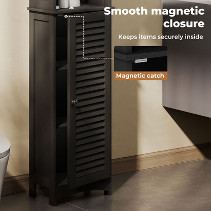 Levede Tall Bathroom Cabinet Freestanding Slim Bathroom Storage Cupboard Unit