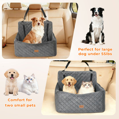 Skylos Dog Booster Car Seat Travel Carrier Bed Bag Basket for Medium Large Pets