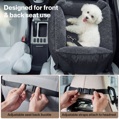 Skylos Dog Car Seat Travel Bed Carrier Pet Booster Seat Basket Portable Puppy