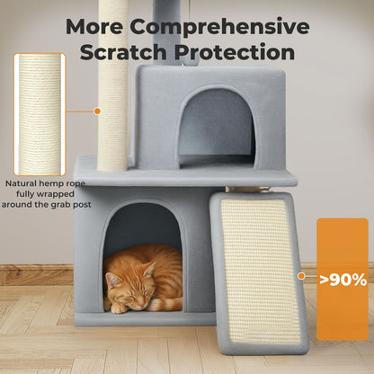 Skylos Cat Tree Tower Multi-Level Scratching Posts Condo House Cat Furniture