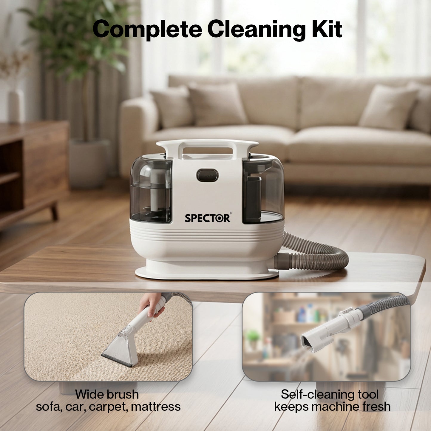 Spector Spot Carpet Upholstery Cleaner 17KPA Handheld Sofa Stain Striker 500W
