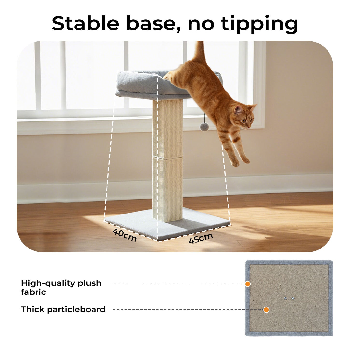 Skylos Cat Tree Activity Centre Scratching Post Kitten Climbing Tower Plush Bed
