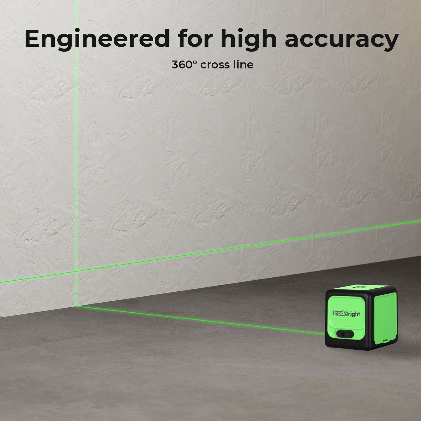 Traderight Green Laser Level 360° Self Leveling Green Light IP54 Water Resistant