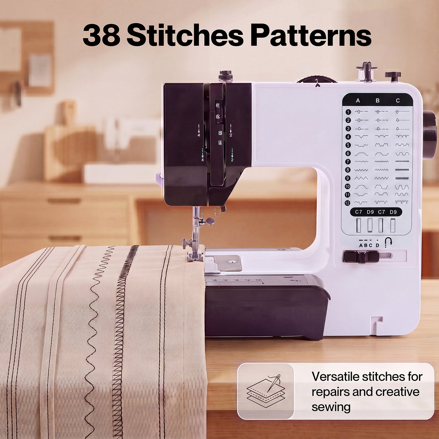 Spector Mini Sewing Machine Portable Electric Household DIY Sewing Kit Pedal