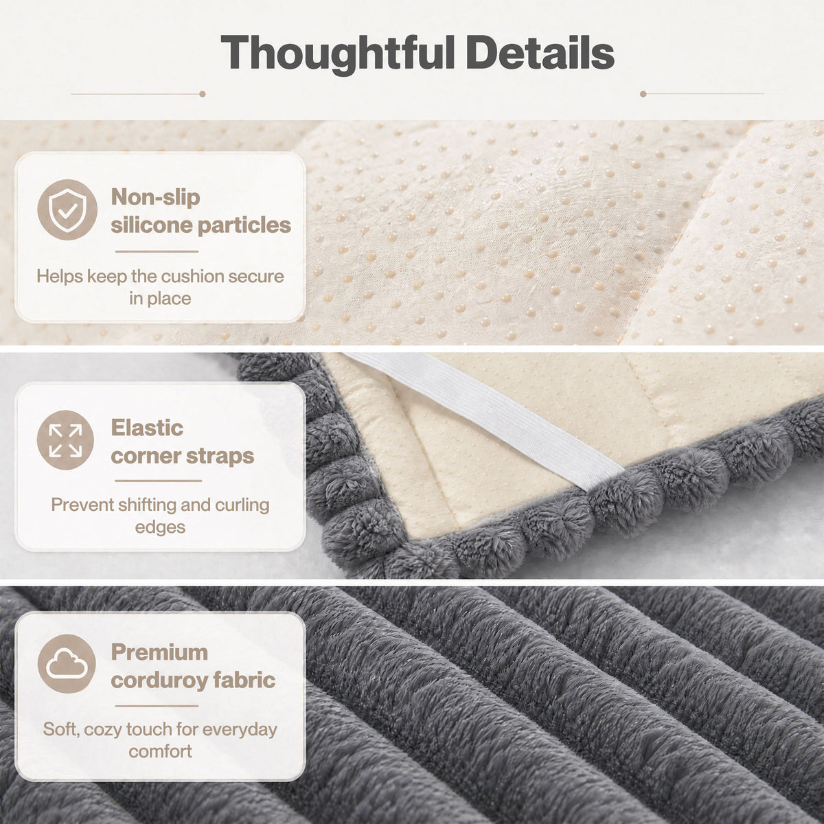Marlow Corduroy Sofa Cover Pet Friendly Non Slip Washable