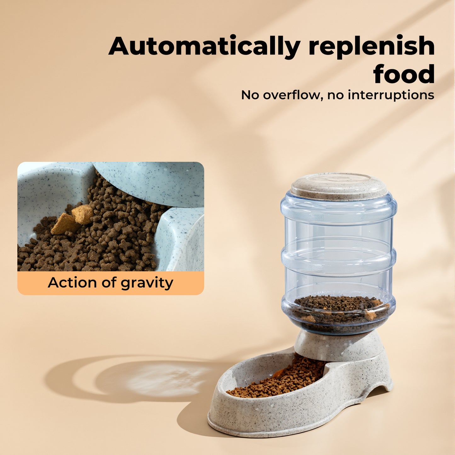 Skylos Automatic Pet Food Feeder 3.5L Plastic Dispenser Station for Cat and Dog