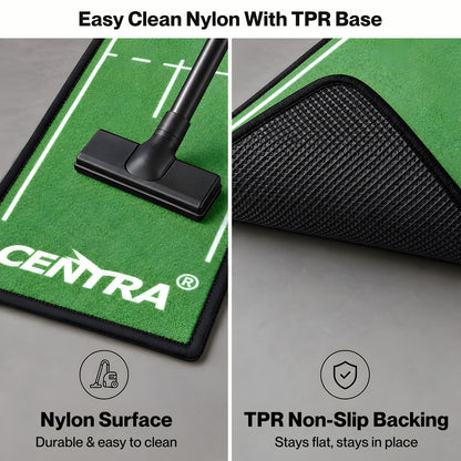 Centra Golf Putting Mat 250cm Nylon Surface 10-Speed Roll Indoor Outdoor Green