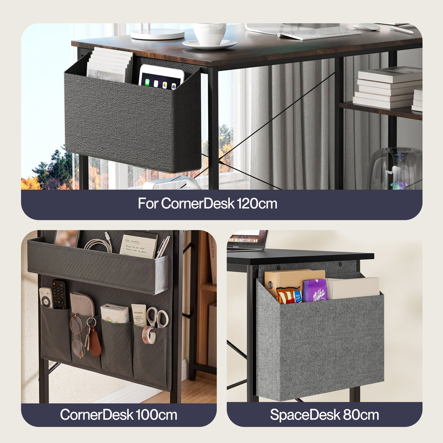 Levede Computer Desk L Shaped Corner Office Table Home Storage Shelves Drawers