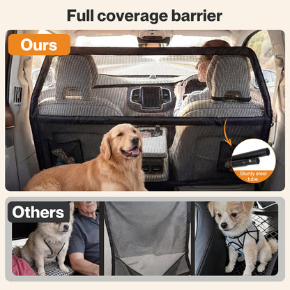 Skylos Dog Car Barrier Net Mesh Dog Guard Universal Vehicle Pet Safety Gate