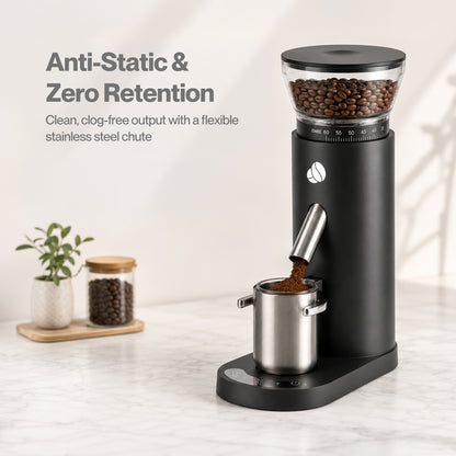 Spector Coffee Grinder 60-Setting Portable USB Rechargeable Burr Grinder Black