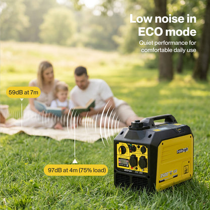 Traderight Inverter Generator 3500W Portable Petrol Quiet Backup Power Pure Sine