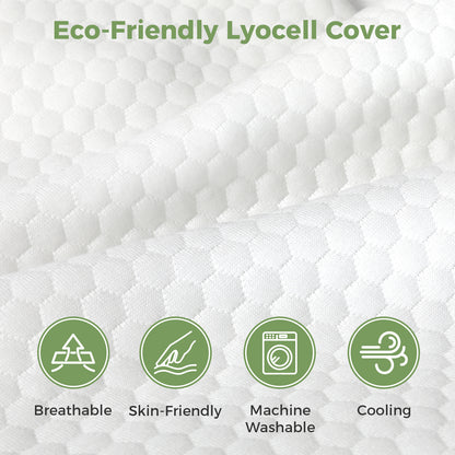 Lavio Contour Pillow Memory Foam for Neck Support Pressure Relief Hypoallergenic
