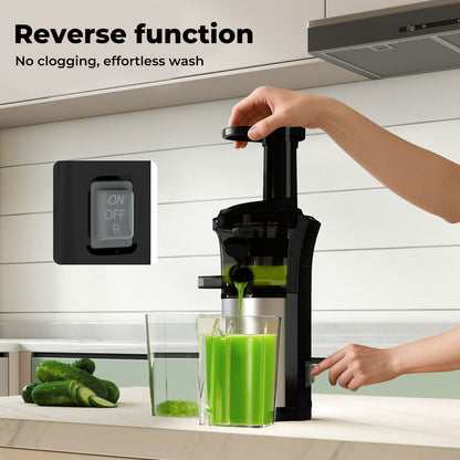 Spector Slow Juicer Cold Press Juice Extractor Quiet Easy Clean Household Black