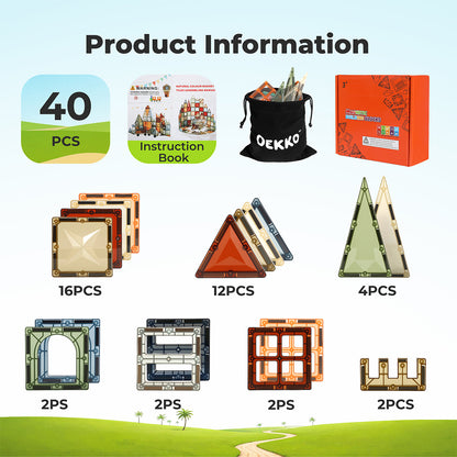 Dekko Magnetic Building Blocks Tiles for Kids Gift Educational Construction Toy