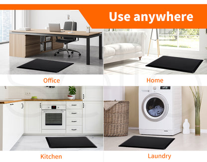 Marlow Anti Fatigue Mat Standing Desk Rug Kitchen Home Office Foam Black 50x80