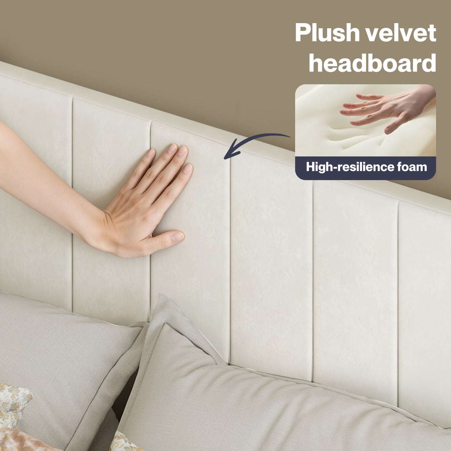 Levede Double Bed Frame Upholstered Platform Bedframe Adjustable Headboard