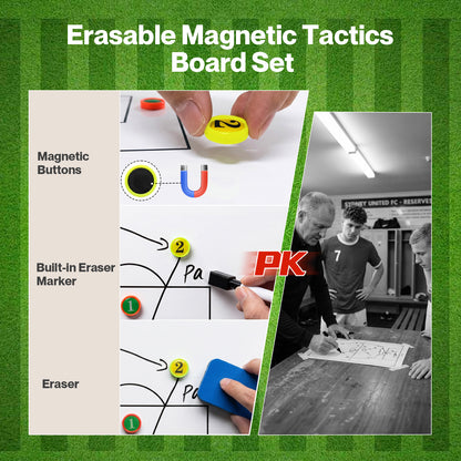 Magnetic Football Tactics Board Double Sided Soccer Coaching Clipboard Training