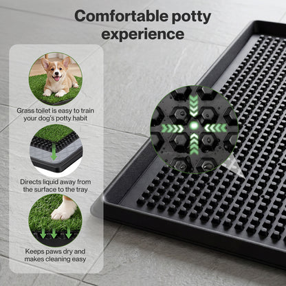 Skylos Dog Potty Tray Artificial Grass Puppy Toilet Trainer Indoor Pet Pee Pad