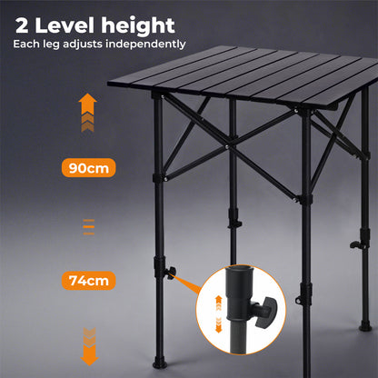 Levede Camping Table Folding Aluminum Portable Picnic Foldable BBQ Desk 70cm
