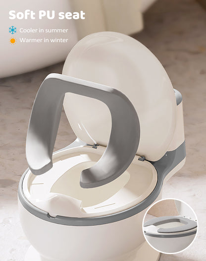 Dekko Kids Potty Trainer Seat Safety Toilet Training Toddler Non-Slip Grey