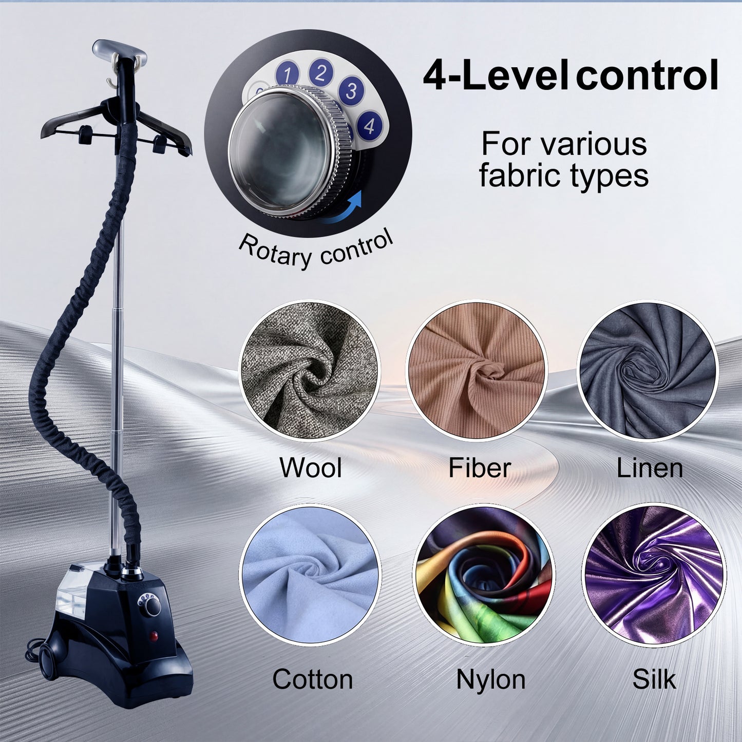 Spector Upright Garment Clothes Steamer 3.3L Vertical Standing Steamer 4 Levels