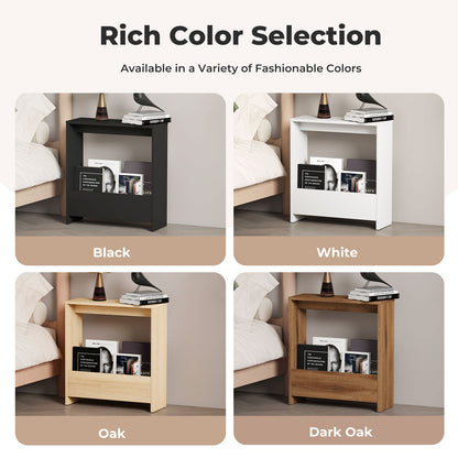 Levede Narrow Side Table Slim End Table Sofa Accent Table Magazine Storage Shelf