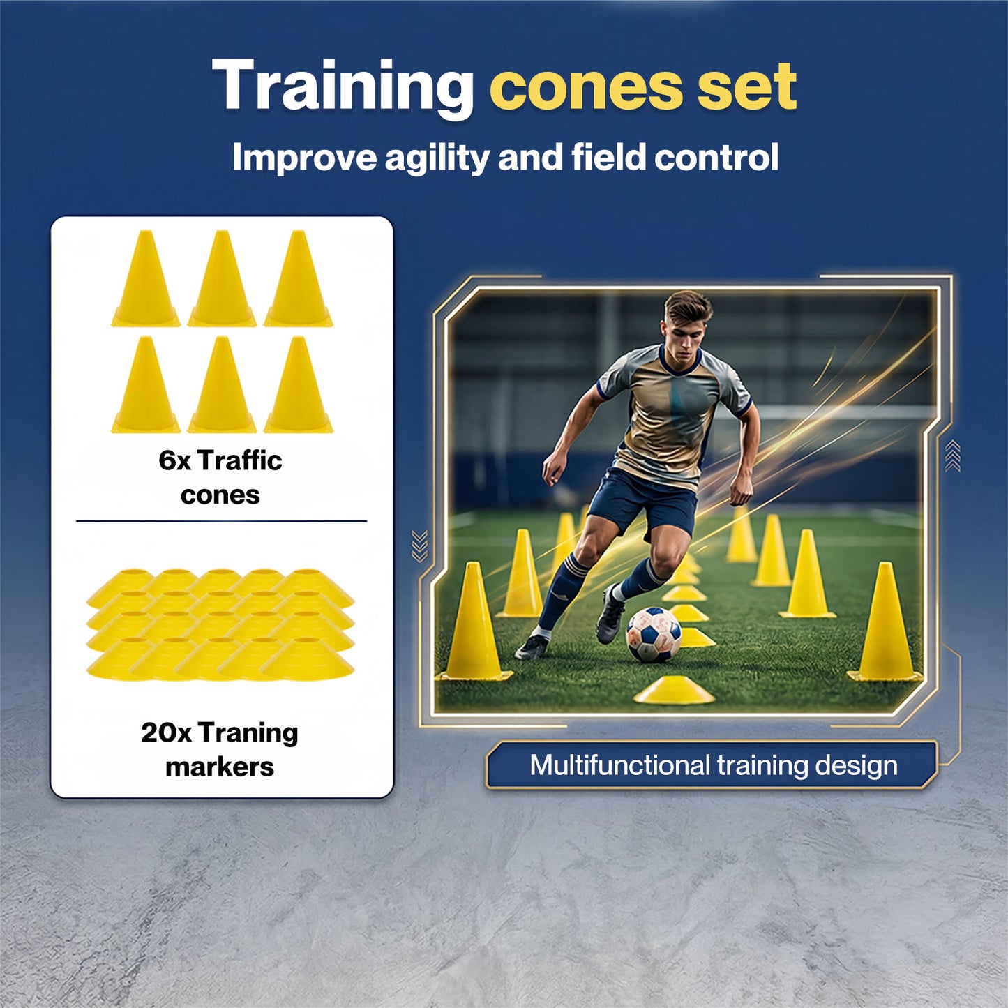Centra Speed Agility Training Set Football Footwork Ladder Hurdles Cones Kit