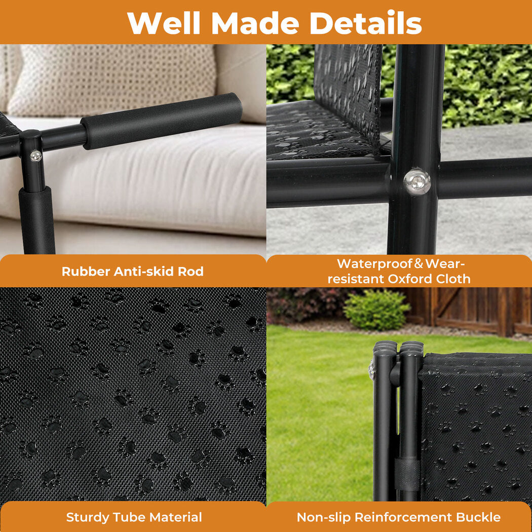 Skylos Pet Stairs Dog Ramp 4 Soft Steps for Car SUV Booster Foldable Portable
