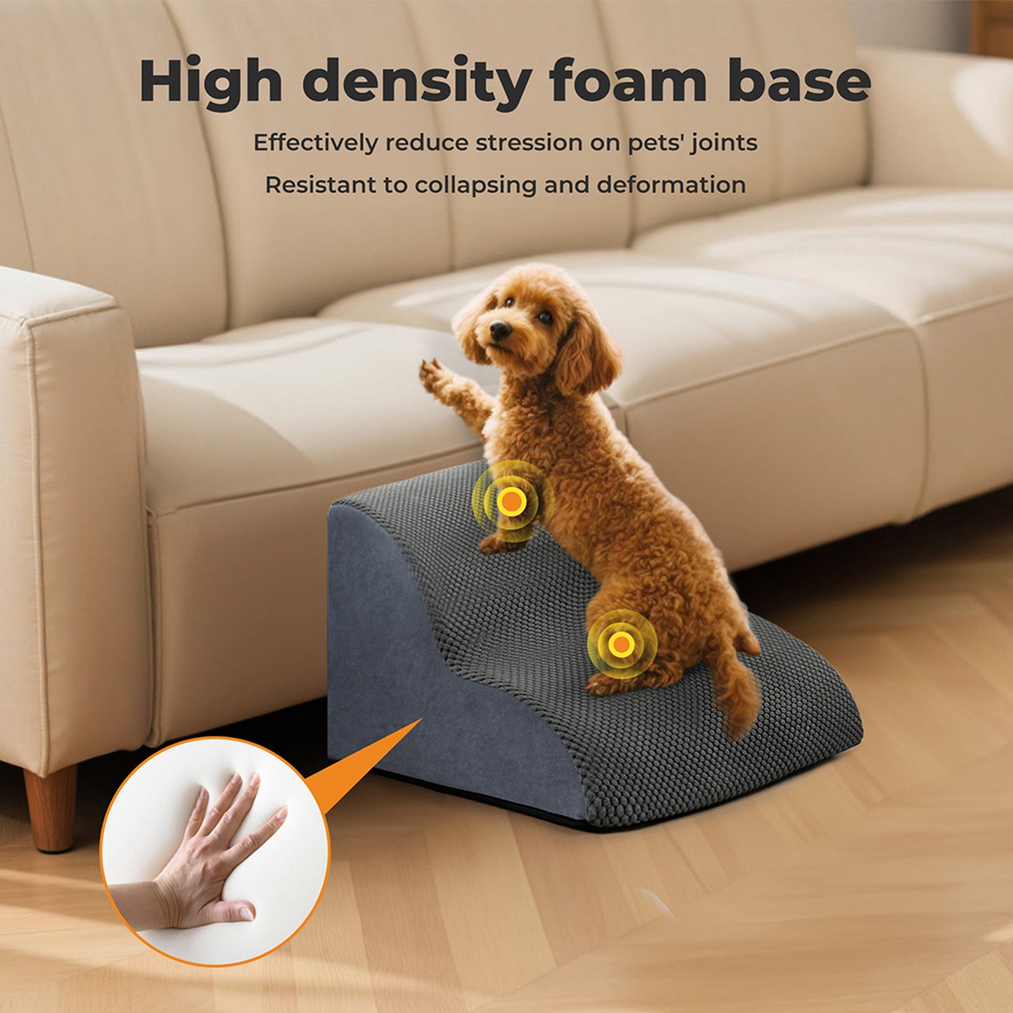 Skylos Dog Ramp Anti-Slip Washable Cover Pet Stairs Ladder Foam for Sofa Bed