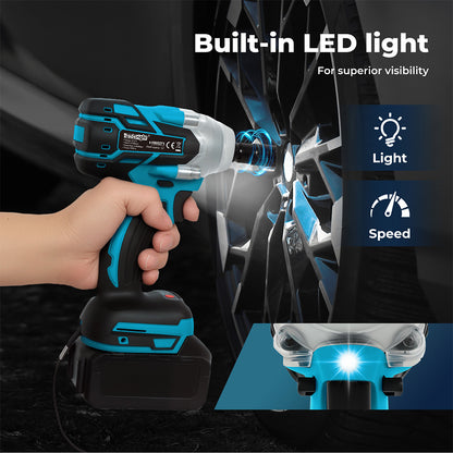 TraderightÂ 21VÂ CordlessÂ BrushlessÂ ImpactÂ Wrench DriverÂ 550/1200N.m 4.0AhÂ Battery
