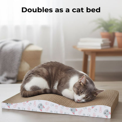 Skylos 4PCS Cat Scratching Board Cardboard Cat Scratcher Scratching Pad Lounge