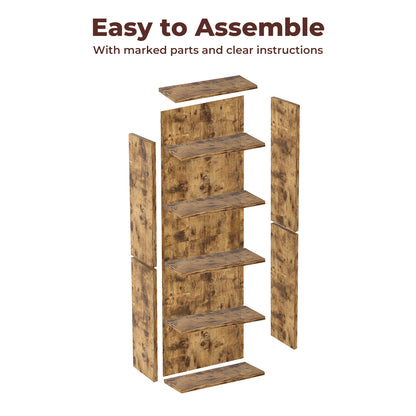 Levede 6 Tier Book Shelf Storage Shelves Bookcase Display Unit Organizer Cabinet