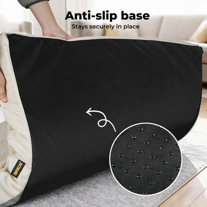 Skylos Pet Bed Orthopaedic Sherpa Fleece Soft Dog Crate Cushion Mat Washable