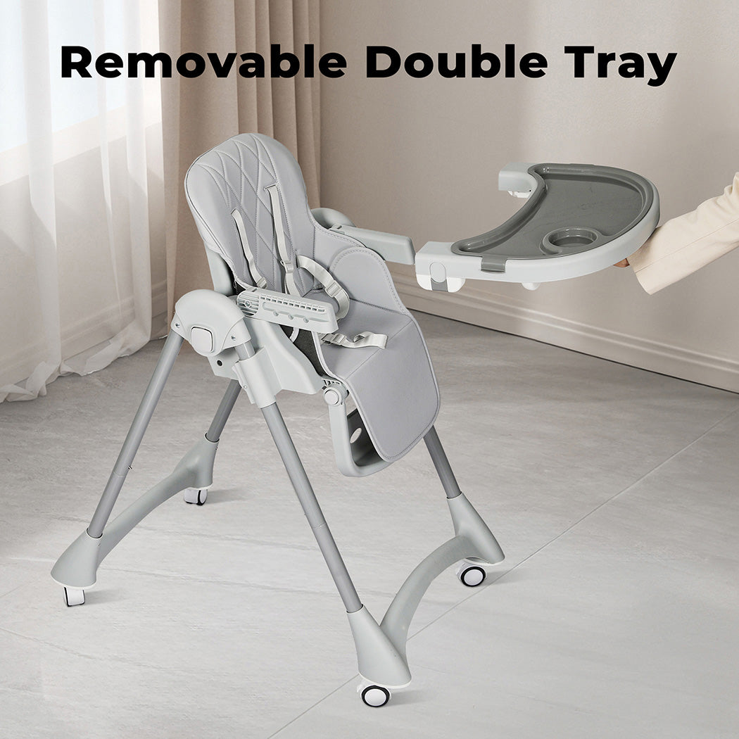 Dekko Baby High Chair 4 in1 Foldable Toddler Feeding Table Adjustable Portable