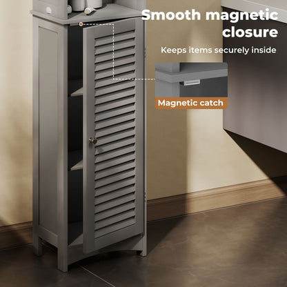 Levede Tall Bathroom Cabinet Slim Freestanding Bathroom Storage Cupboard Unit