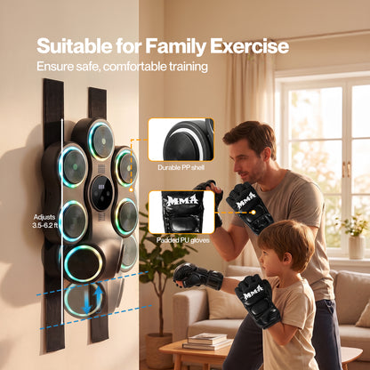Centra Music Boxing Machine 11 Modes 9 Speeds LED Scoring for Home Gym Black