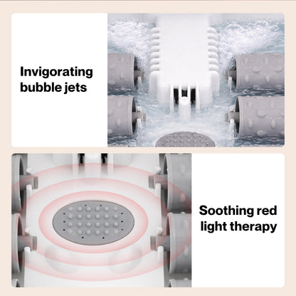 Spector Foot Spa Massager Bath Electric Heater Temperature Control Bubbles White