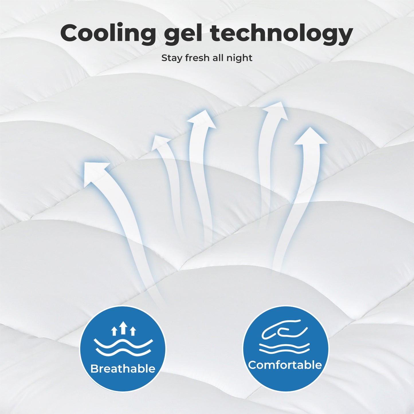 Lavio Quilted Mattress Protector King Thick Cooling Gel Memory Foam Bed Cover