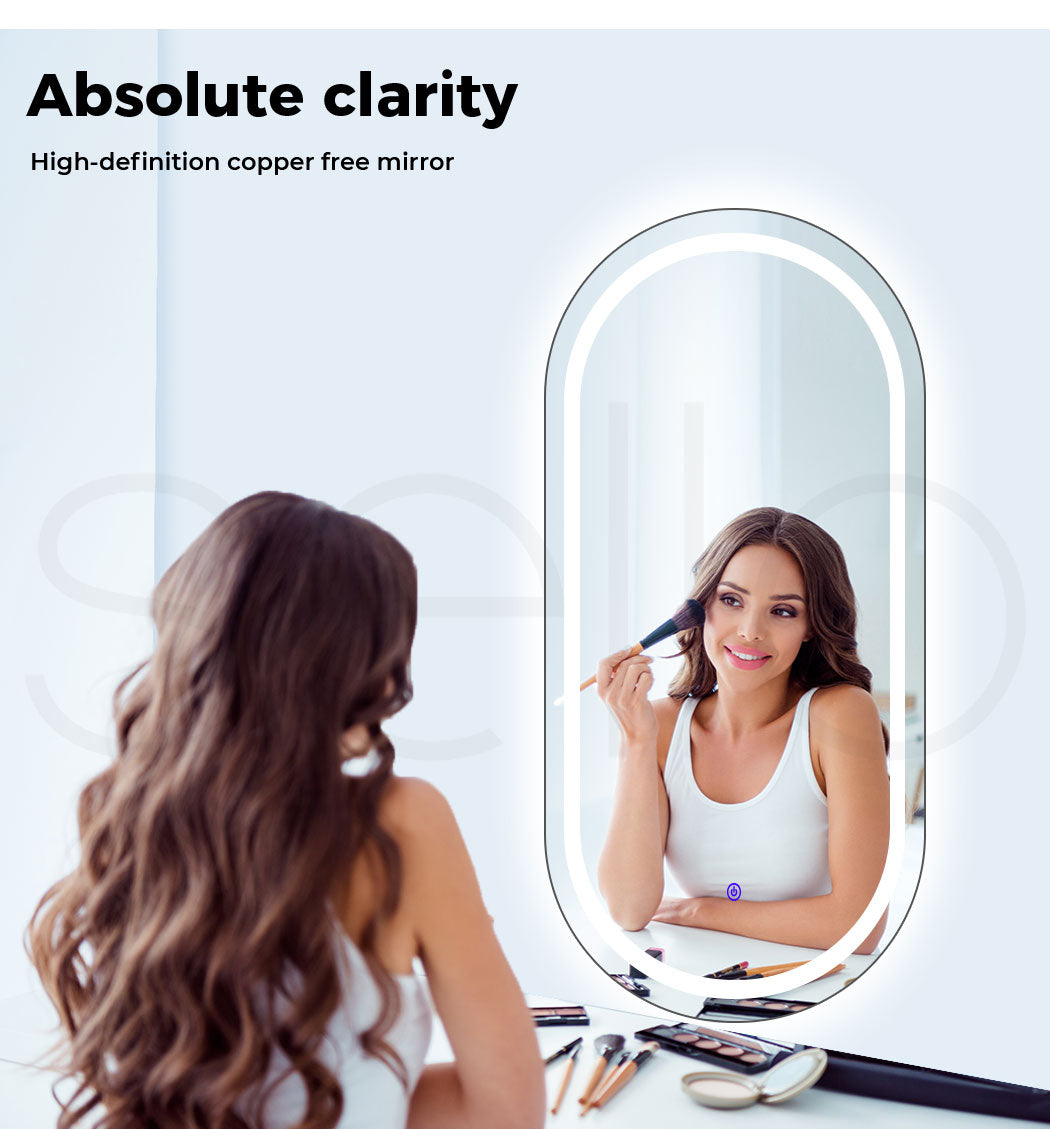 Led Bathroom Mirror With Light Illuminated Wall Mirrors Demister Touch Sensor