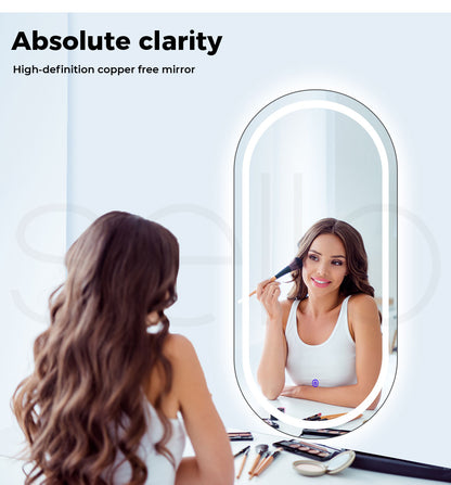 Led Bathroom Mirror With Light Illuminated Wall Mirrors Demister Touch Sensor