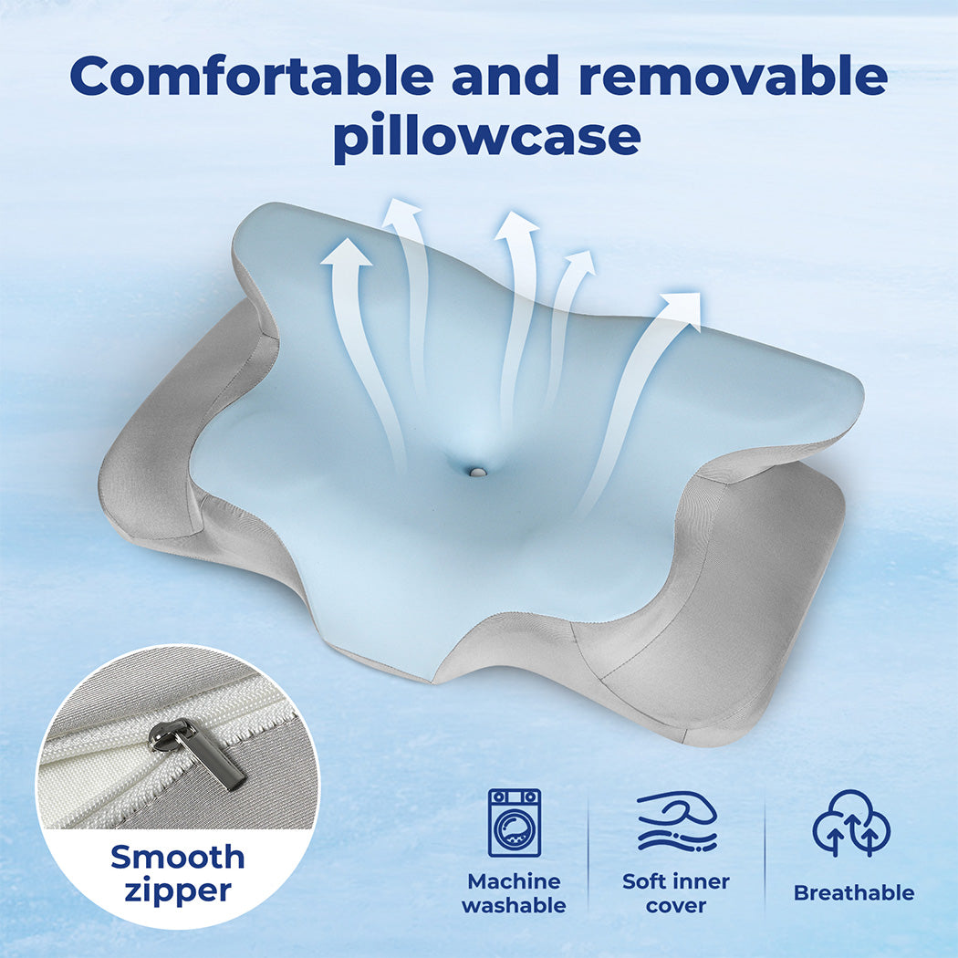 Lavio Contour Orthopedic Pillow Memory Foam Ergonomic Cervical Neck Pain Relief