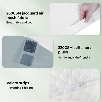 Lavio Large Wedge Pillow Cooling Memory Foam Orthopaedic Bed Cushion Acid Reflux