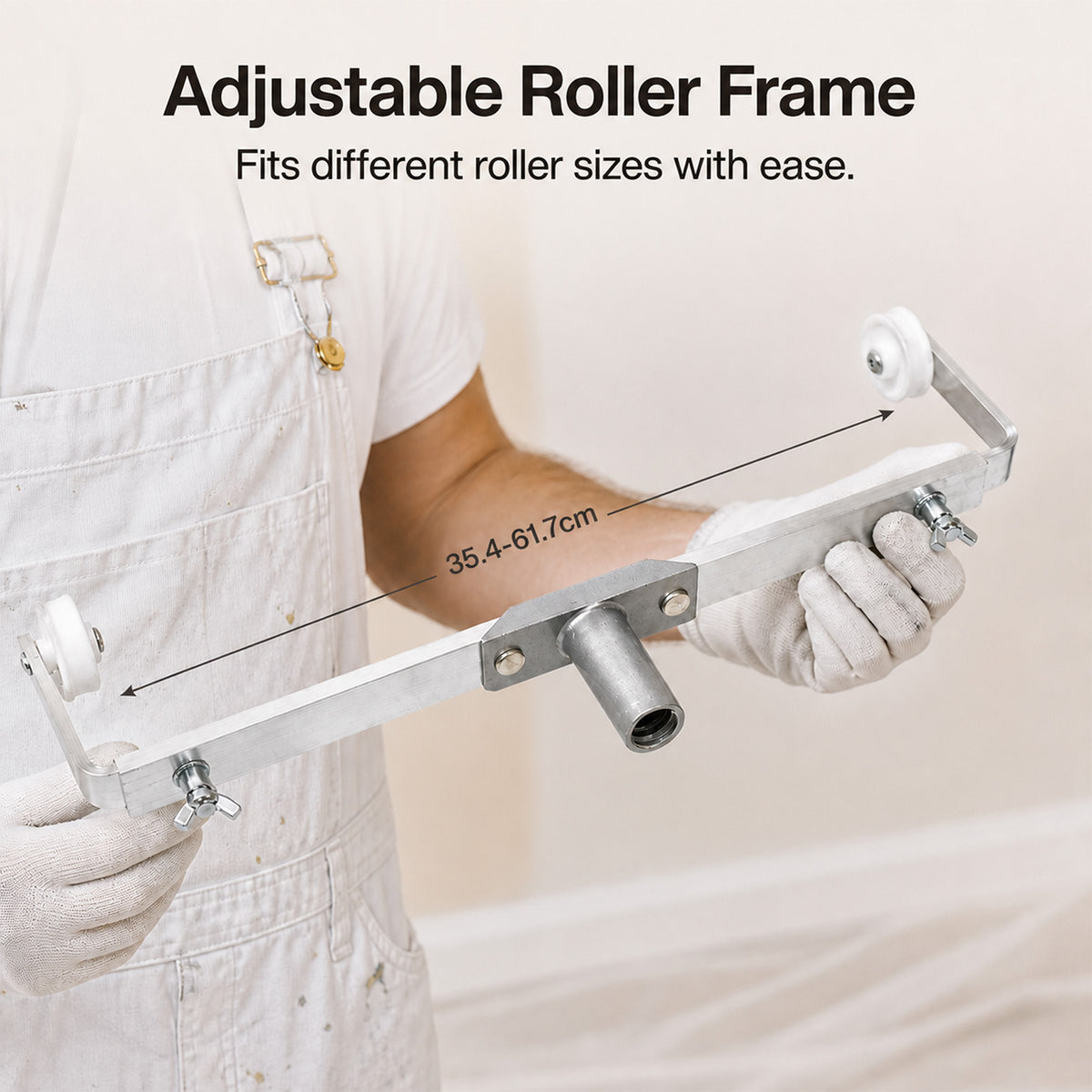 Traderight Paint Roller Set 5-Wheel Tray Extendable Pole Kit For Walls 13Pcs
