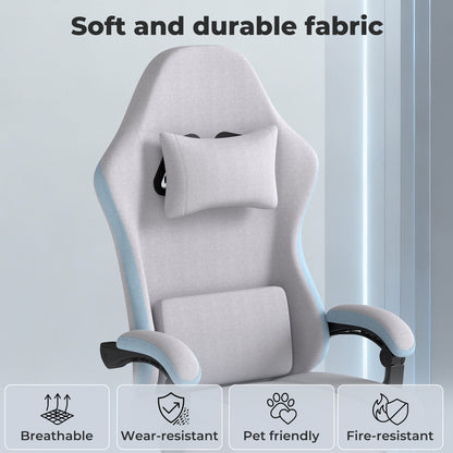 Levede Gaming Chair Office Recliner Spring Padding Adjustable Swivel Footrest