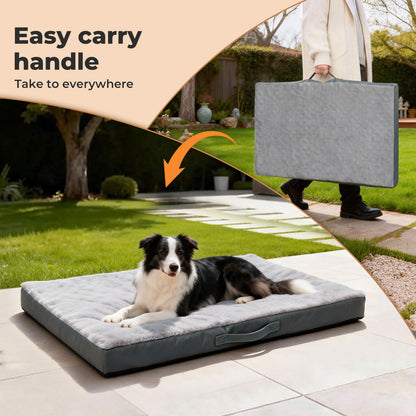 SKYLOS Washable Dog Bed Waterproof Plush Non-Slip Pet Mattress for Medium Dogs
