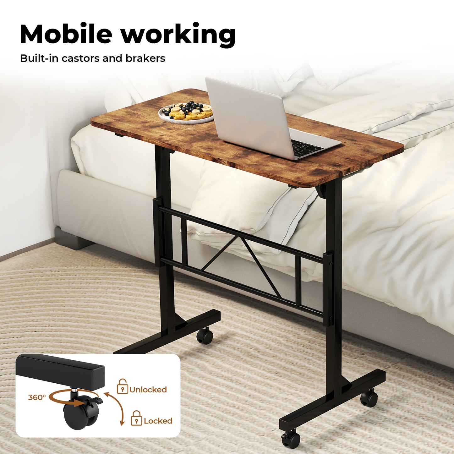 Levede Standing Desk Height Adjustable Office Laptop Pc Computer Workstation