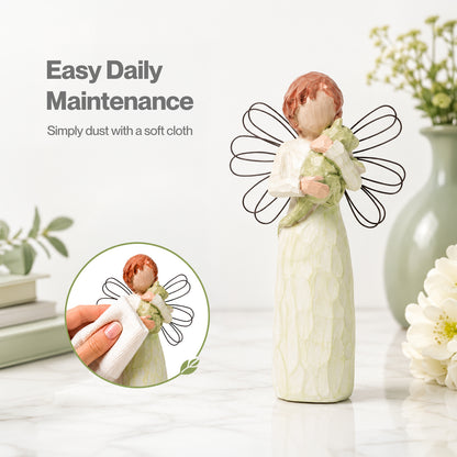 Levede Resin Angel Figurines Friendship Gift for Companionship Display White