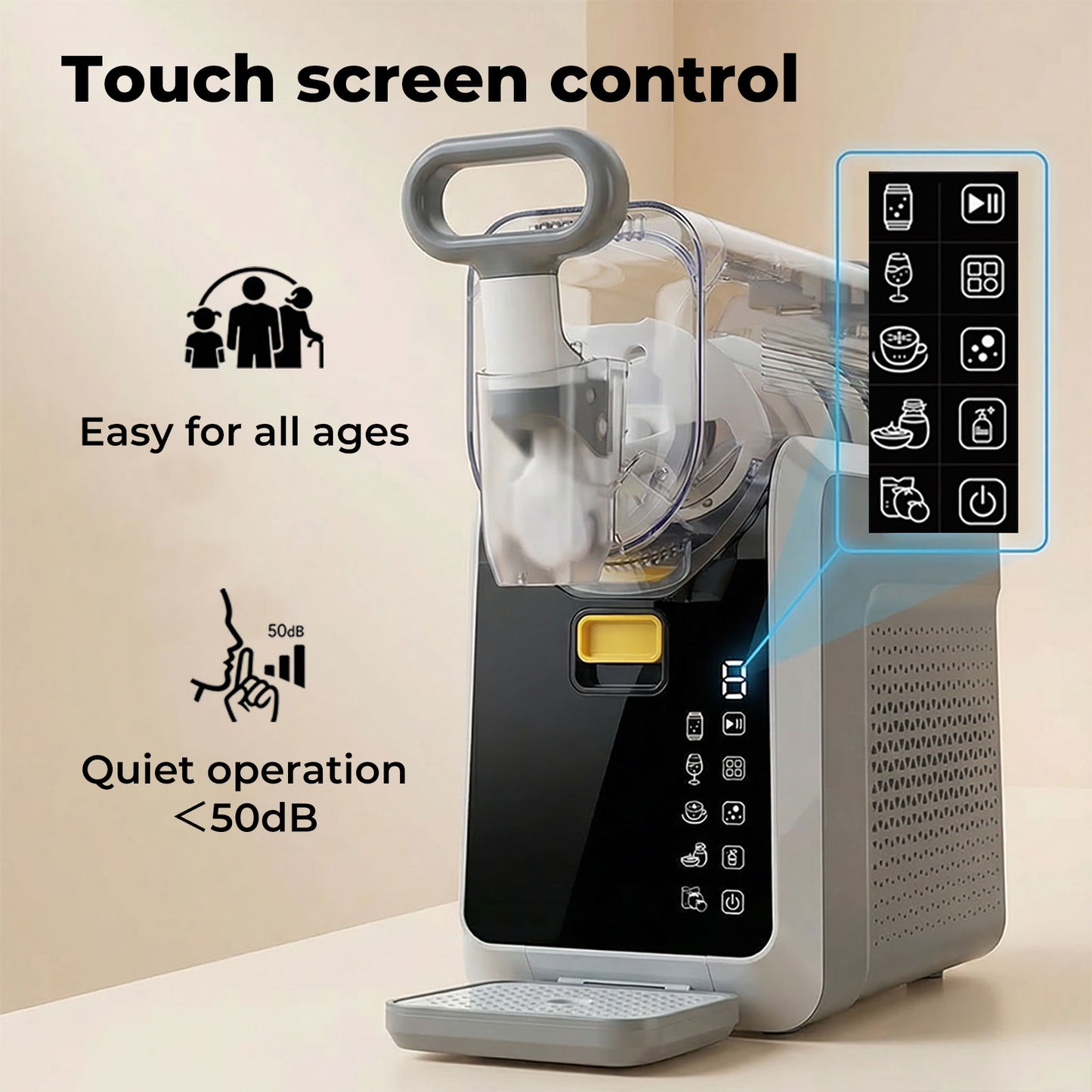 Spector Frozen Drink Maker Ice Slush Machine 5 Presets Touch 2L Rapid Chill