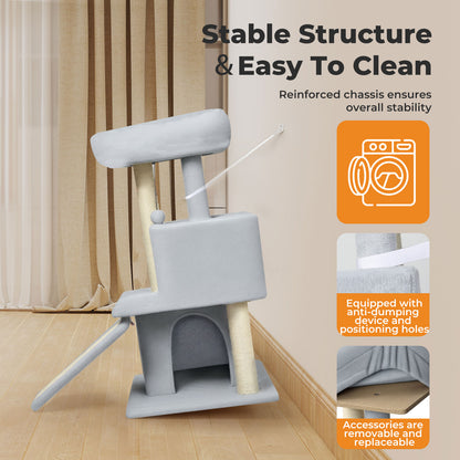 Skylos Cat Tree Tower Multi-Level Scratching Posts Condo House Cat Furniture